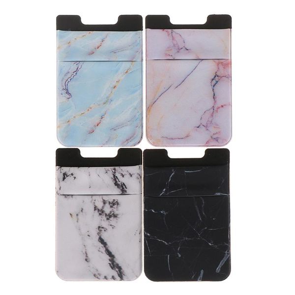 

card holders 1pcs 5.8 x 8.8cm credit pocket adhesive sticker fashion mobile phone id holder wallet, Brown;gray