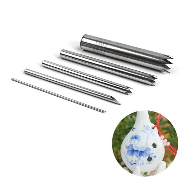 

craft tools ceramic blank puncher 5-piece stainless steel band serrated drilling tool flowerpot bottom sculpture modeling