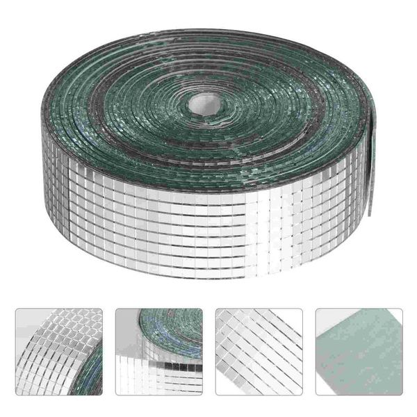 

wall stickers 1 roll mirror square glass mirrors mosaic tiles
