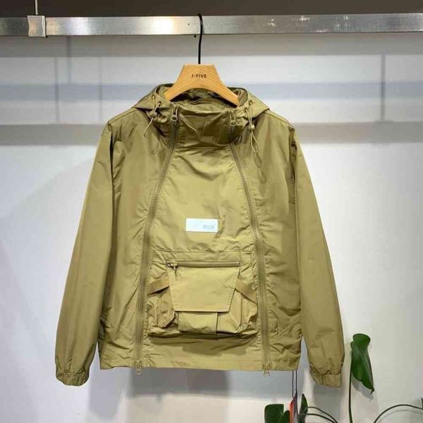 

sweater jacket men's couple double zipper versatile sports men's stormsuit, Black