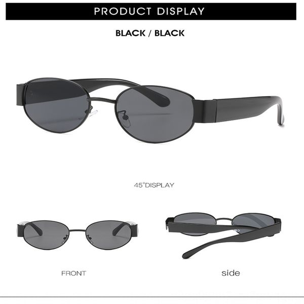 

xIP gi92Xoval Sunglasses frame eyeglass men's and women's versatile metal Fashion Small Frame glassesSun visor Sunglasses trend visor 9103, White;black