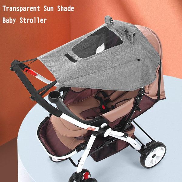 

stroller parts & accessories transparent baby sunshade born kids outdoor aiti-uv windproof waterproof cover carriage seat sun visor