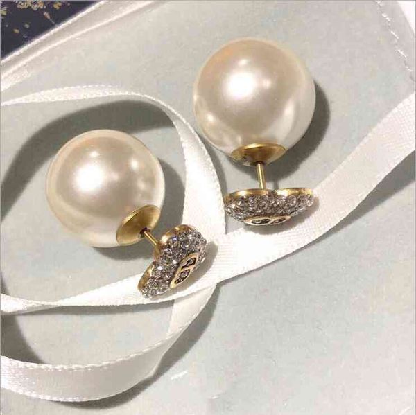 

70% off wind diamond pearl love female personality fashion wind net red earrings cjyf, Golden