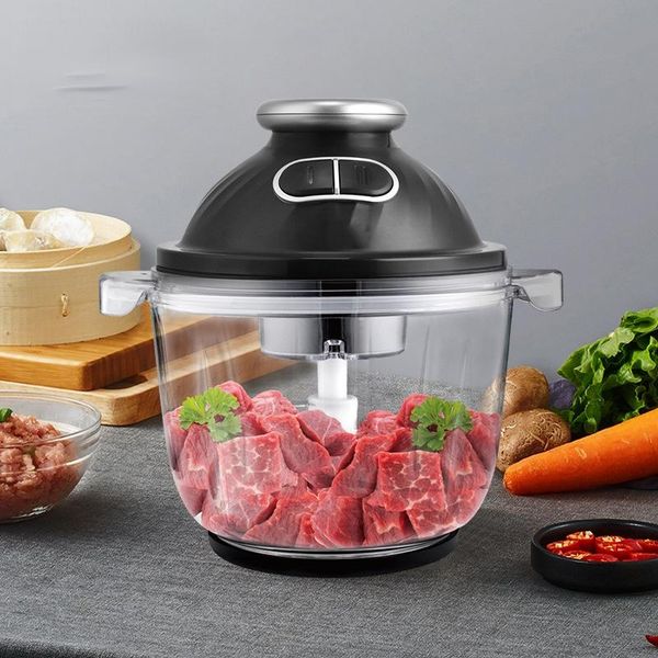 

2 Speeds Glass Bowl 2.5L Capacity Electric Chopper Meat Grinder Mincer Process Slicer Egg Beater Vegetable Meat Grinder