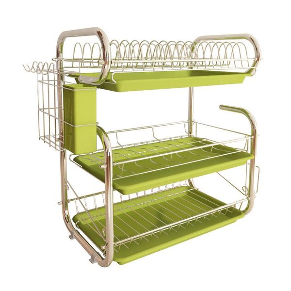 

selling 2021 products 3-tier dish drying rack kitchen collection shelf drainer organizer accessories drop storage & organization