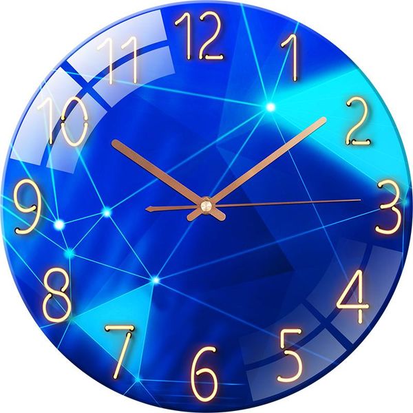 

nordic outdoor wall clock electronic modern design luxury blue bathroom relogio de parede home decoration ba60wc clocks