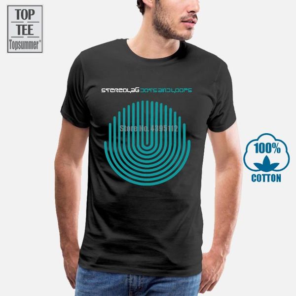 

men's t-shirts stereolab dots and loops steneolag tee t shirt, White;black
