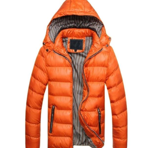 

men's down & parkas winter cotton padded jacket hooded warm m+5x, Black