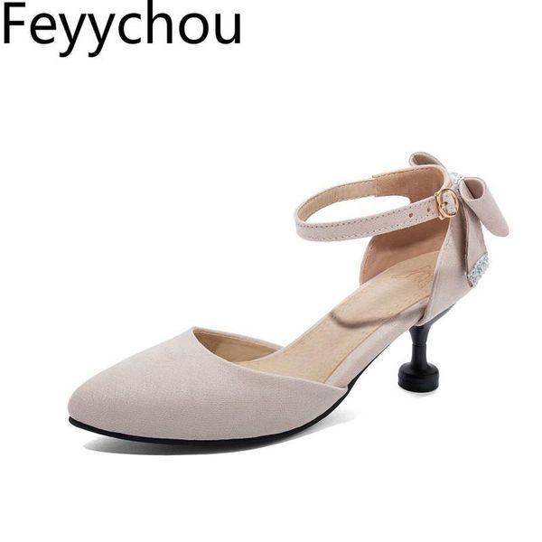 

dress shoes women pumps high heel pointed toe spring autumn buckle d'orsay two-piece butterfly-knot 2021 fashion casual pink, Black