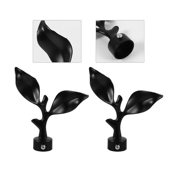 

curtain & drapes 4pcs exquisite pole decorative end caps wrought iron rod head plug