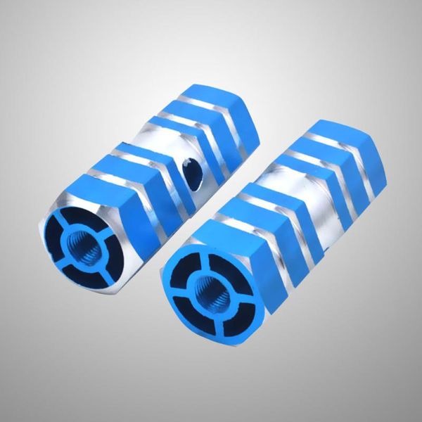 

bike pedals one pair aluminum alloy rear seat axle stunt pegs for mountain (blue)