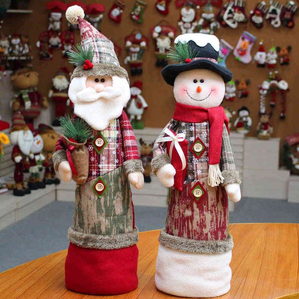 

window festival supplies telescopic rod santa snowman ornaments christmas decoration