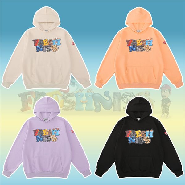 

men's hoodies & sweatshirts hip hop men's and women's hoodies, harajuku street clothes, large digital printing, autumn sweats, Black