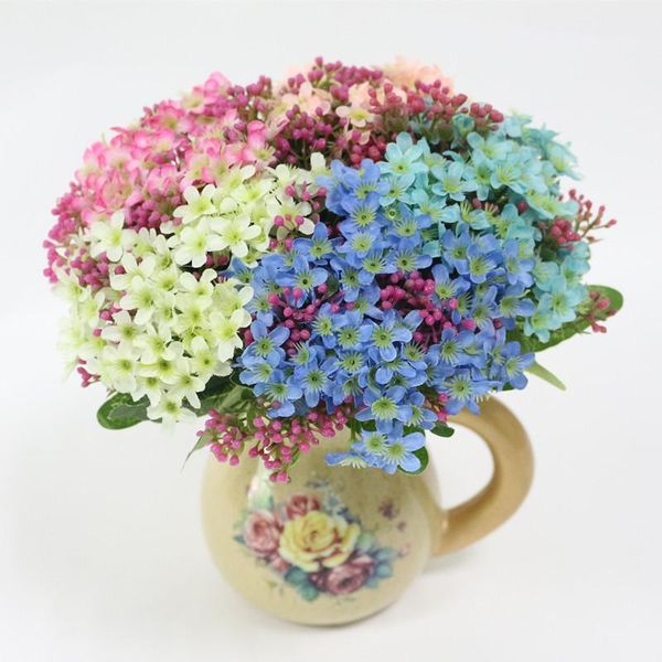 

flone simulation european gypsophila flower bouquet small daisy dance silk flowers decoration wedding arrangement decorative & wreaths