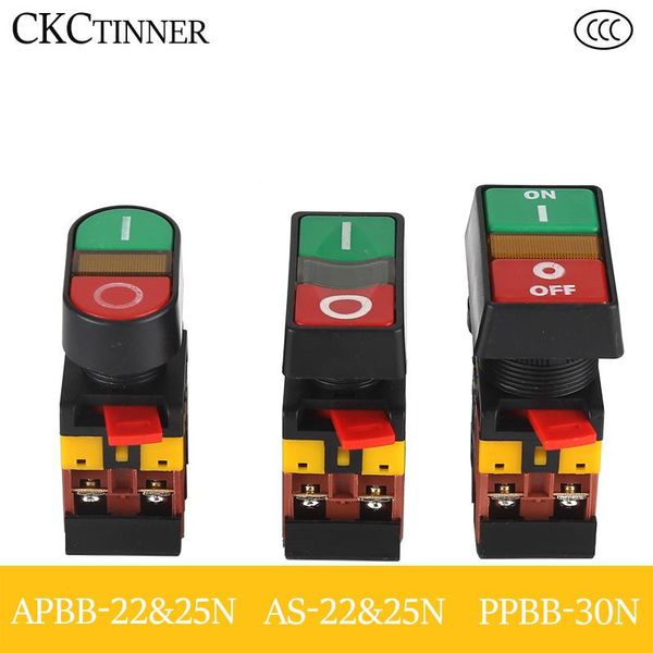 

smart home control 1pcs 22mm double position button start-silluminated push switch with lamp 24/220/380v