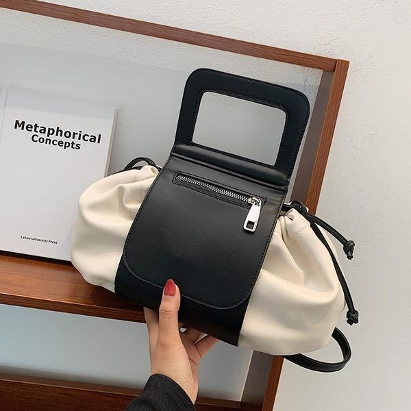 

evening bags cute handbags for women 2021 designer luxury leather bag kawaii purse trendy pleated cross body color block small hand