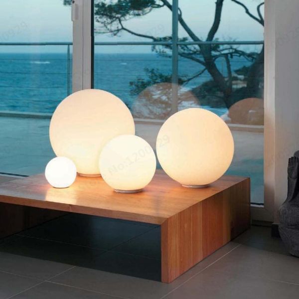 

table lamps led lamp for bar living room bedroom home decor milk white glass round ball desk light kid's night lighting
