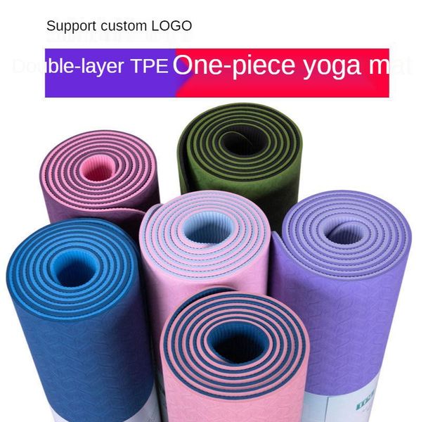 

yoga mats tpe mat beginner two color 6mm body line fitness exercise thick