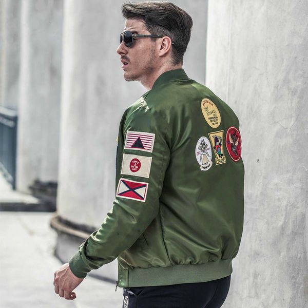 

men's jackets casual flight jacket of the air force plus size 6xl military tactics man pilot bomber, Black;brown