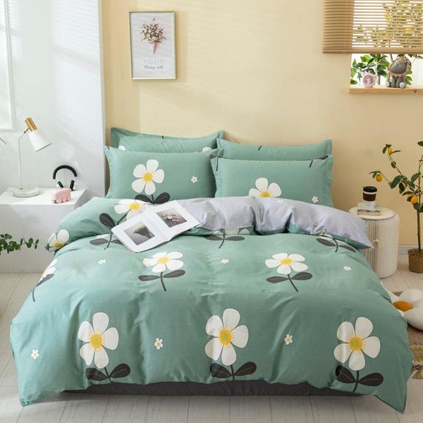 

bedding sets double bed full  cotton 4pcs set duvet cover pillowcase flat sheet home textiles bedclothes bedroom flower