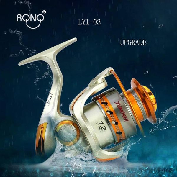 

spinning fishing reel 12bb + 1 bearing balls 500-9000 series metal coil boat rock sea tackle baitcasting reels