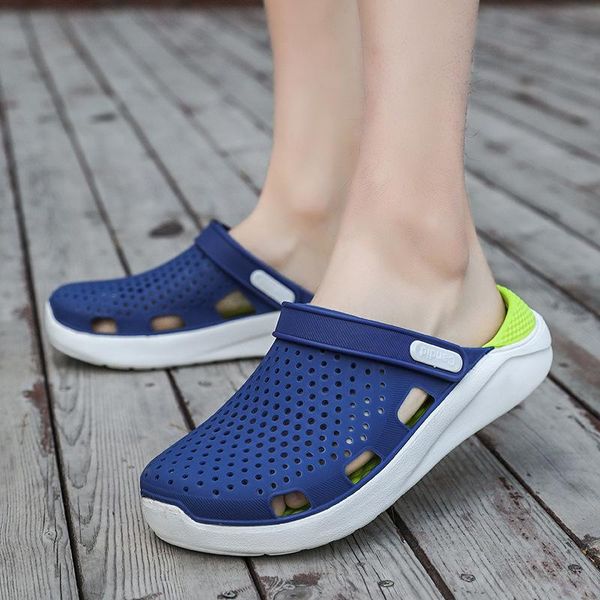 

slippers 6 style eva sandals men's hole shoes casual lovers' antiskid half beach, Black