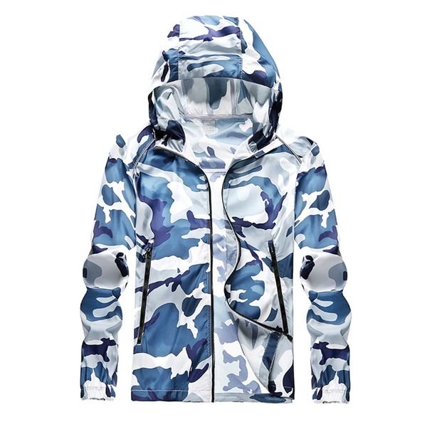 

spring summer thin breathable quick dry jacket men lightweight plus size rain jackets male waterproof upf40+ anti uv sun protection clothing, Blue;black