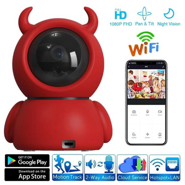 

camera 2mp 1080p home security cow pattern wireless wifi with ir night vision baby monitor pet cameras ip