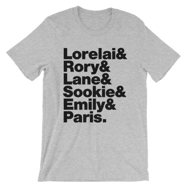 

gilmore girls t-shirt. black white gray or red soft cotton tv show tee, White;black