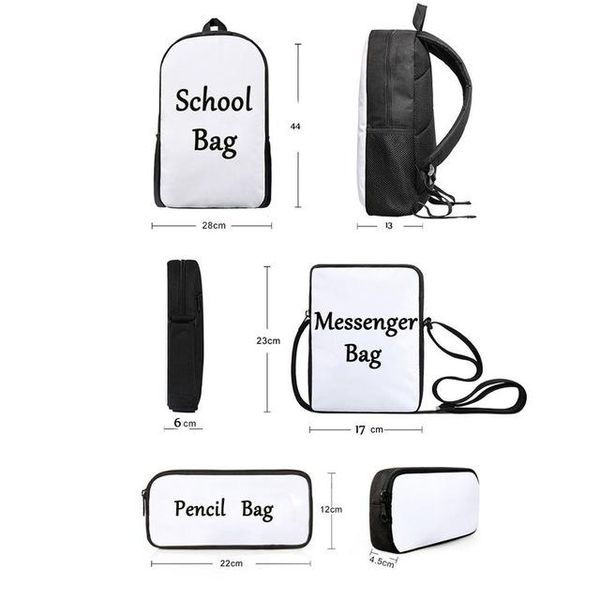 

school bags large schoolbag cute student backpack 3d printed waterproof bagpack book for teenage girls kids