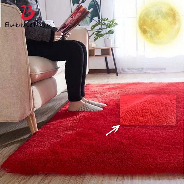 

carpets bubble kiss for living room pure color silk wool soft comfortable bedroom rug home decor customized non-slip floor mat