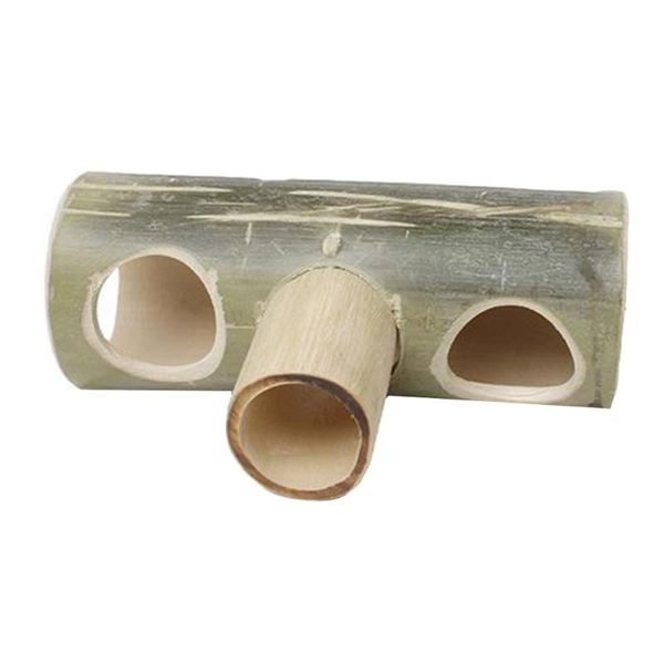 

1pc hamster tunnel bamboo (random color) cat beds & furniture