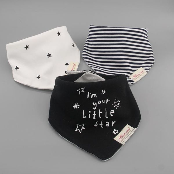 

bibs & burp cloths 3pc/lot 100% cotton baby boys and girls towel bandanas scarf children cravat infant