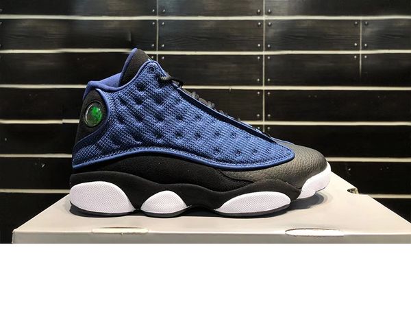 

13 brave blue mans basketball shoes court purple 13s navy black-white-university blue trainers sports athletic outdoor sneakers dj5982-400 w
