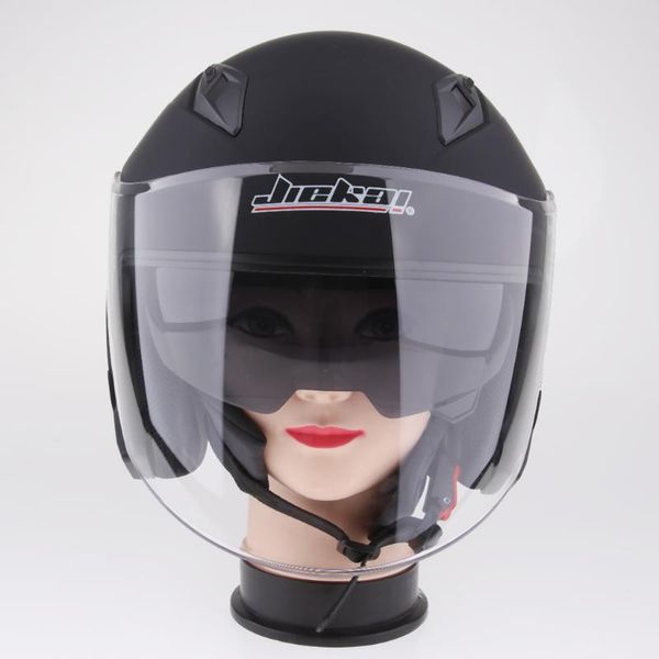 

motorcycle helmets 1 piece 3/4 open face helmet with full shield visor sun abs double mirror
