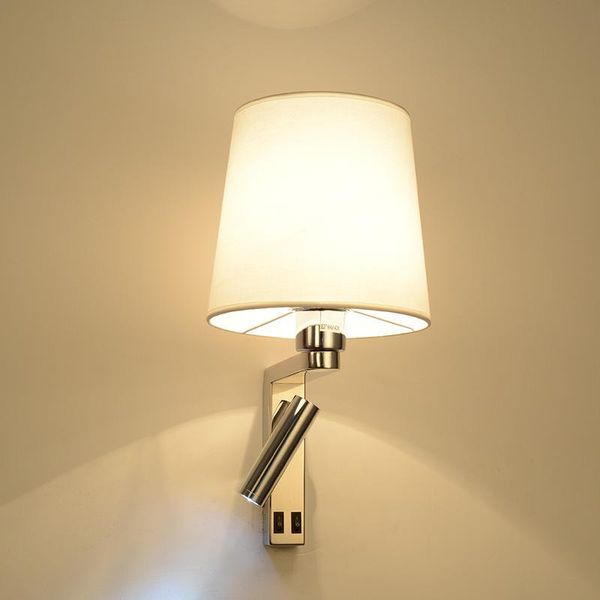 

wall lamp atmospheric led stainless steel cloth living room dining indoor lighting