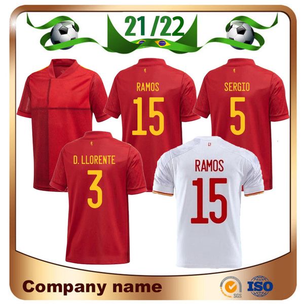 

2021 european home red soccer jersey 20/21 away paco alcacer a.iniesta sergio shirt ramos asensio isco saul football uniform, Black;yellow
