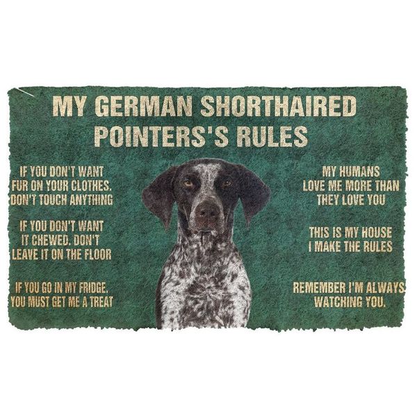 

cloocl animals pets carpets 3d graphics my german shorthaired pointers is rules doormat decor print carpet soft flannel non-slip doormat