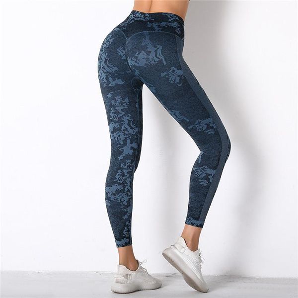 

women's leggings camouflage sports for women casual slim pants fitness high waist seamless gym wear training booty leggins, Black
