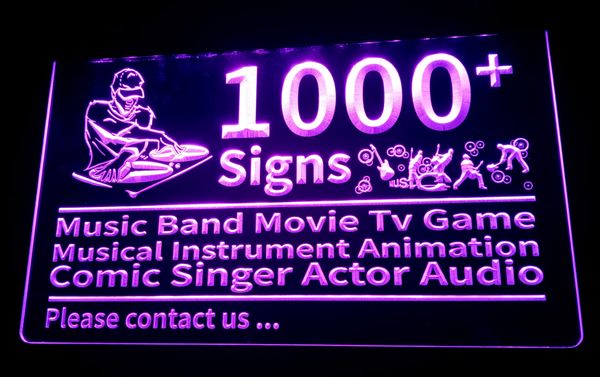 1000+ Insegne Insegne luminose Banda musicale Film Tv Gioco Strumento musicale Animazione Comic Cantante Attore Audio 3D LED all'ingrosso