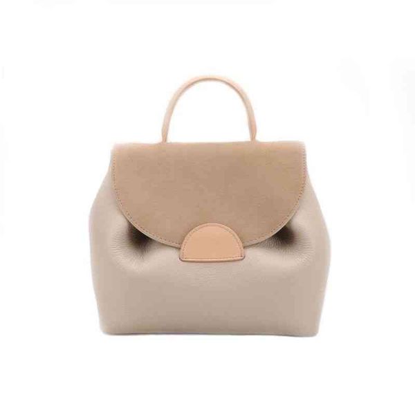 

bag polene french niche brand light luxury foreign style high-grade large bag slanting leather handbag