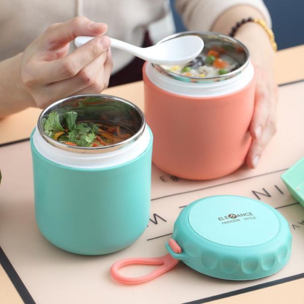 

stainless steel breakfast porridge soup pot portable work lunch box water cup dinnerware storage container bottles
