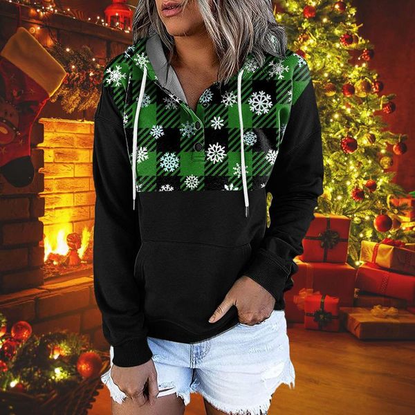 

women's hoodies & sweatshirts women winter fashion print long-sleeved sweatshirt casual blouse pullover simple comfy daily *8, Black