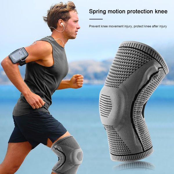 

outdoor sports fitness compression knee pad brace cycling elastic knitted for exercise sport ornaments elbow & pads, Black;gray