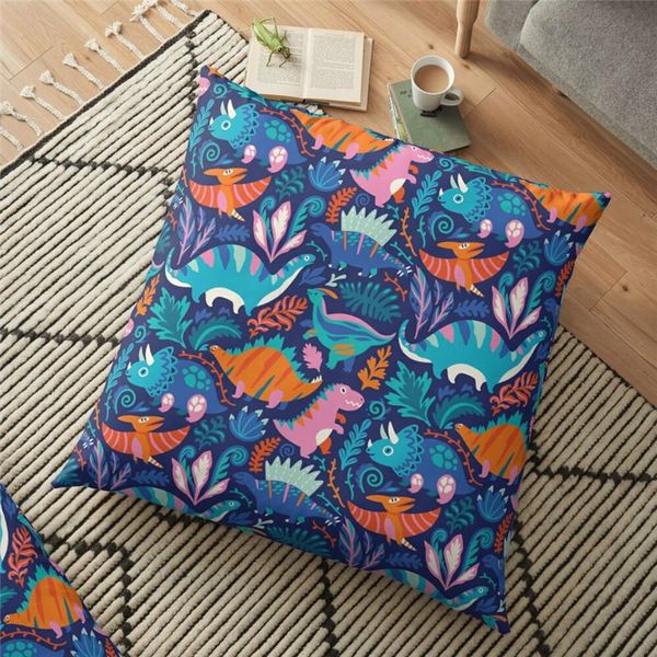 

cushion/decorative pillow funny dark blue dino team printed cushion cover interesting halloween 45*45cm throw case decorative for home