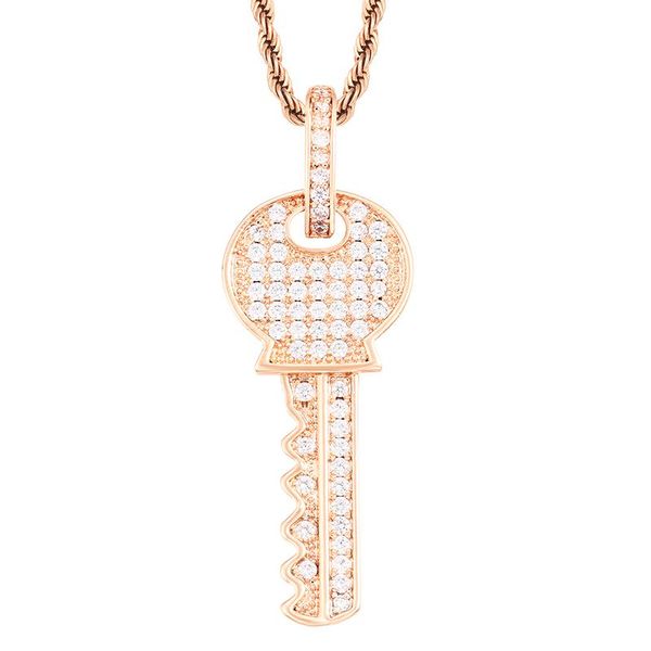 

hip hop fashion men's pendant key arrival zircon necklace jewelry for banquet party gifts necklaces, Silver