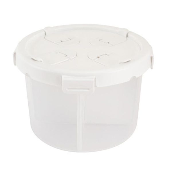 

small kitchen classification four compartment sealed storage tank refrigerator moisture-proof box bottles & jars