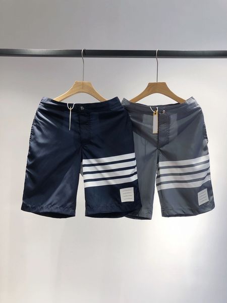 

design clothing 2215 ice 3d nylon textured silk shorts four bar couple elastic beach pants factory, White;black