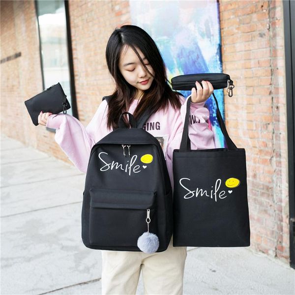 

backpack female college wind casual fashion canvas middle school student bag