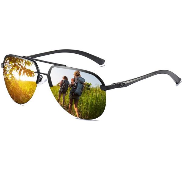 

yeckpowo men's sunglasses 2021 polarized uv400 sun glasses vintage eyewear ultralight lens no glare outdoor sport gafas, White;black